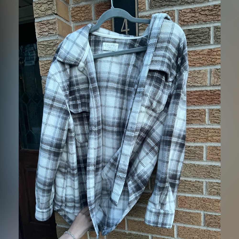 Plaid button up jacket